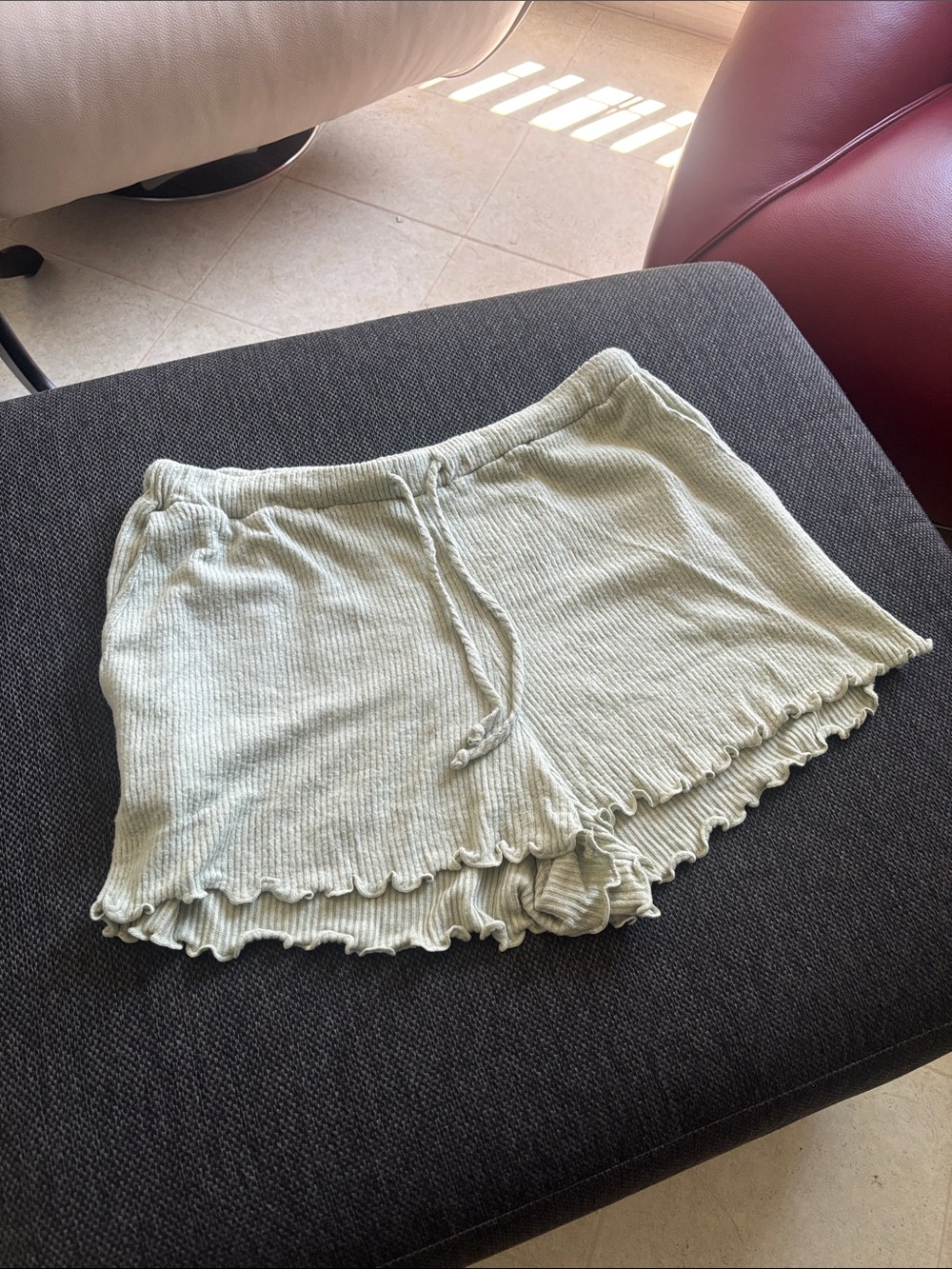 Le Lis Ribbed Lounge Shorts with Drawstring